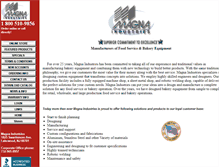 Tablet Screenshot of magnaindustries.com